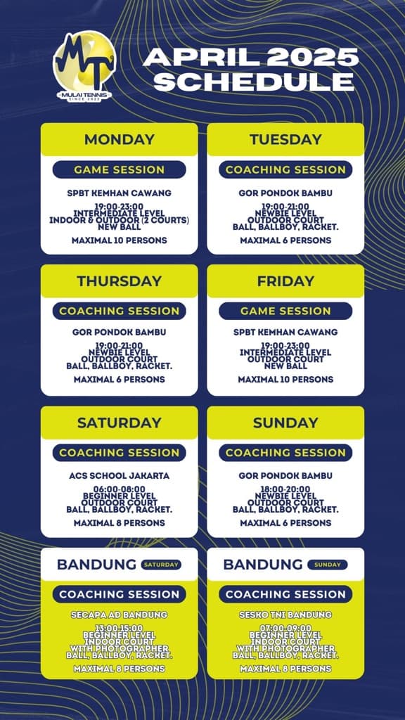 Mulai Tennis Jakarta media 1