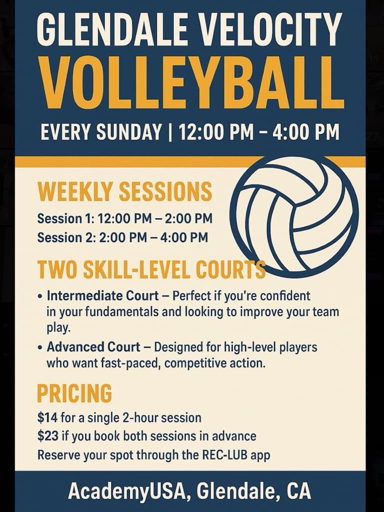 Glendale velocity volleyball media 3