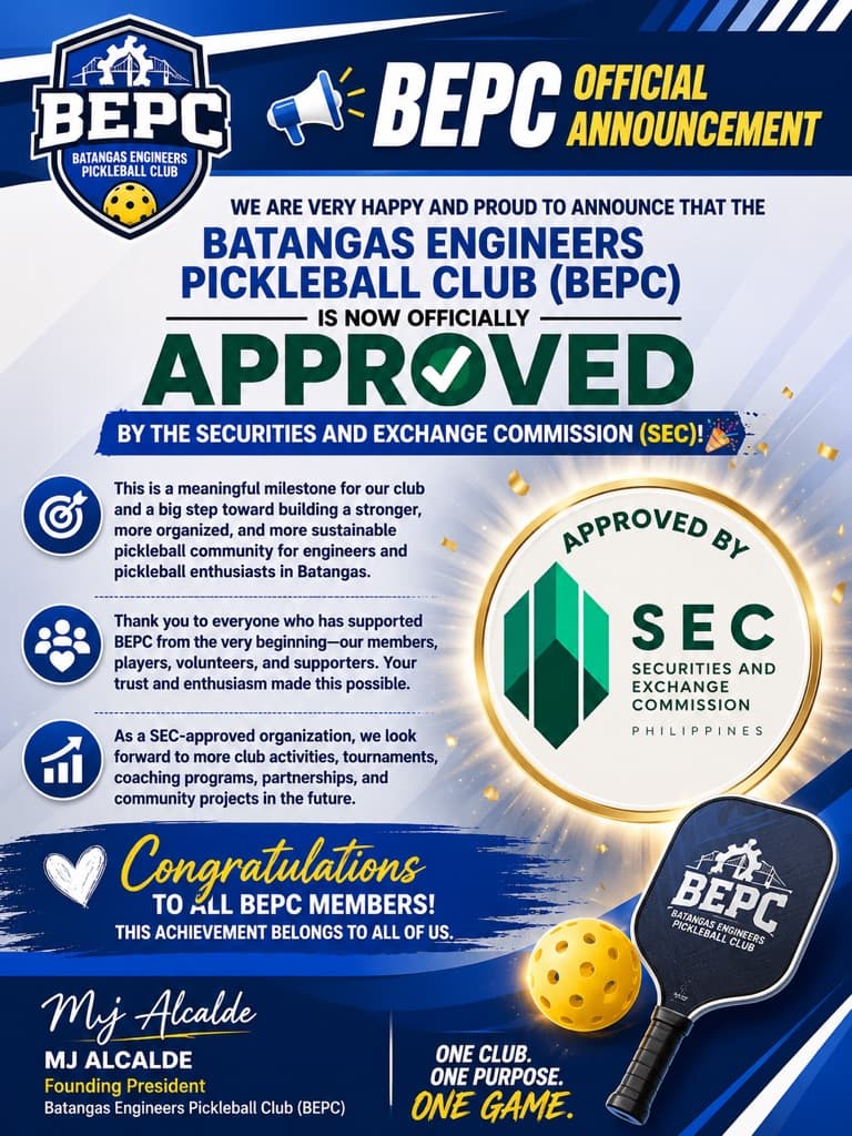 Batangas Engineers Pickleball Club media 1