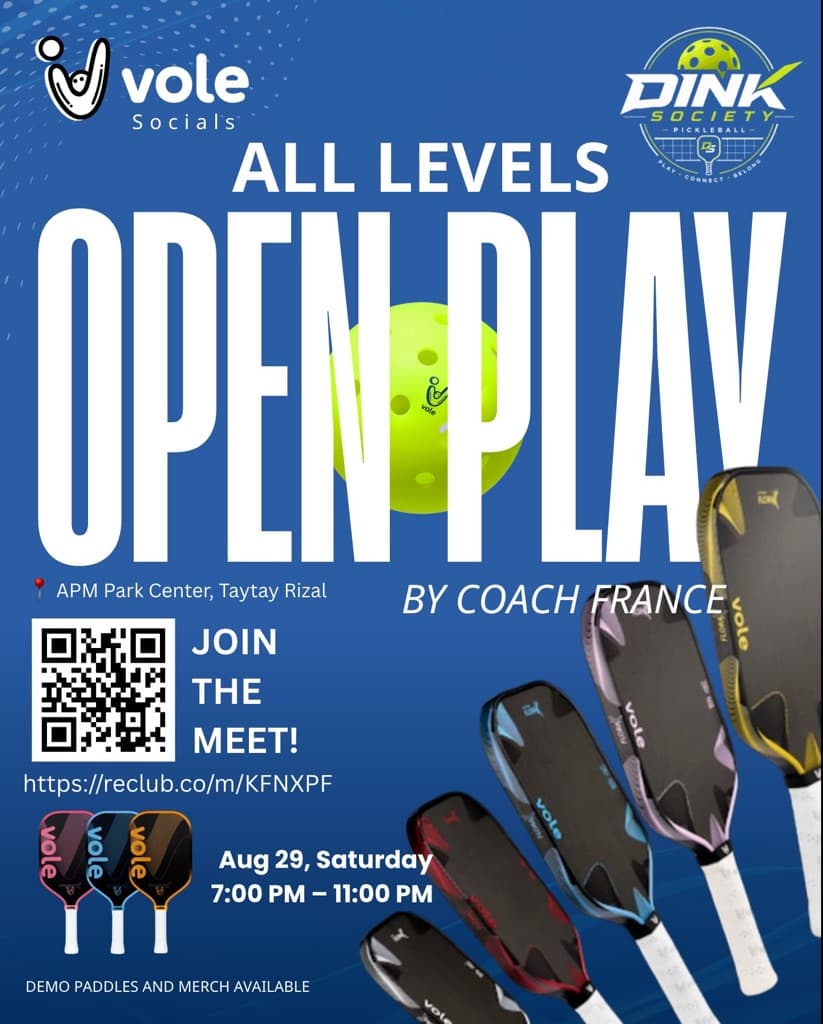 Vole Pickleball Philippines Open Play by Coach France media 2