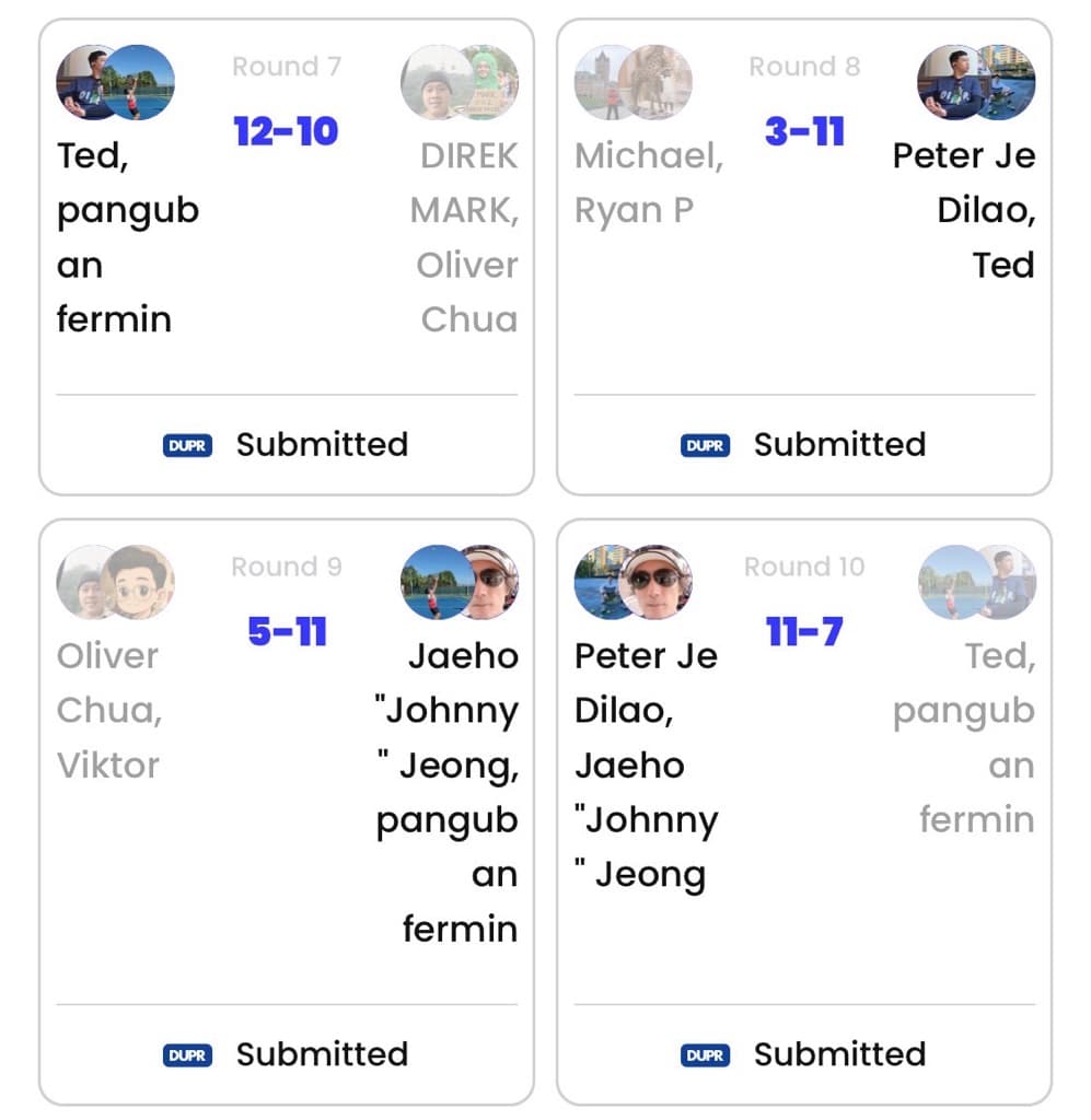 Ortigas DUPR Matches media 1