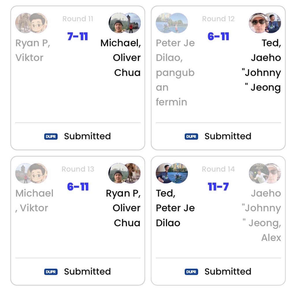 Ortigas DUPR Matches media 2