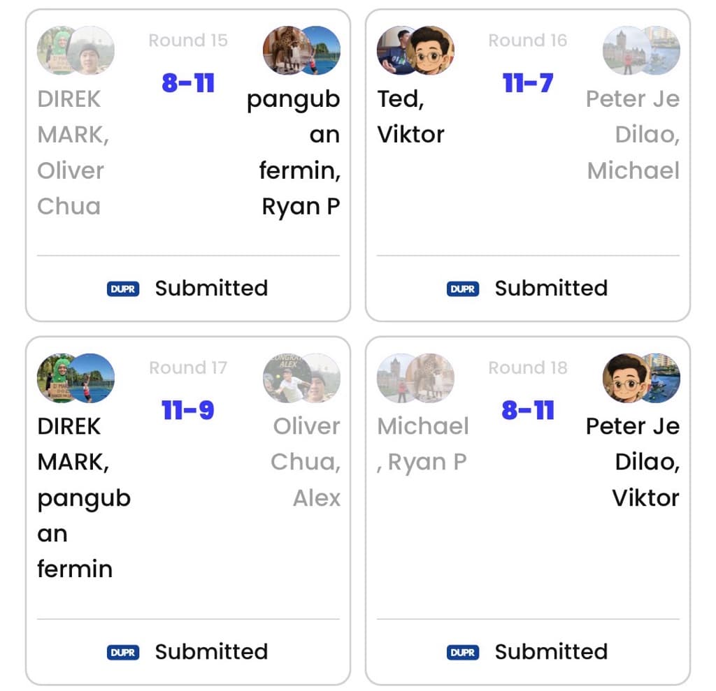 Ortigas DUPR Matches media 3
