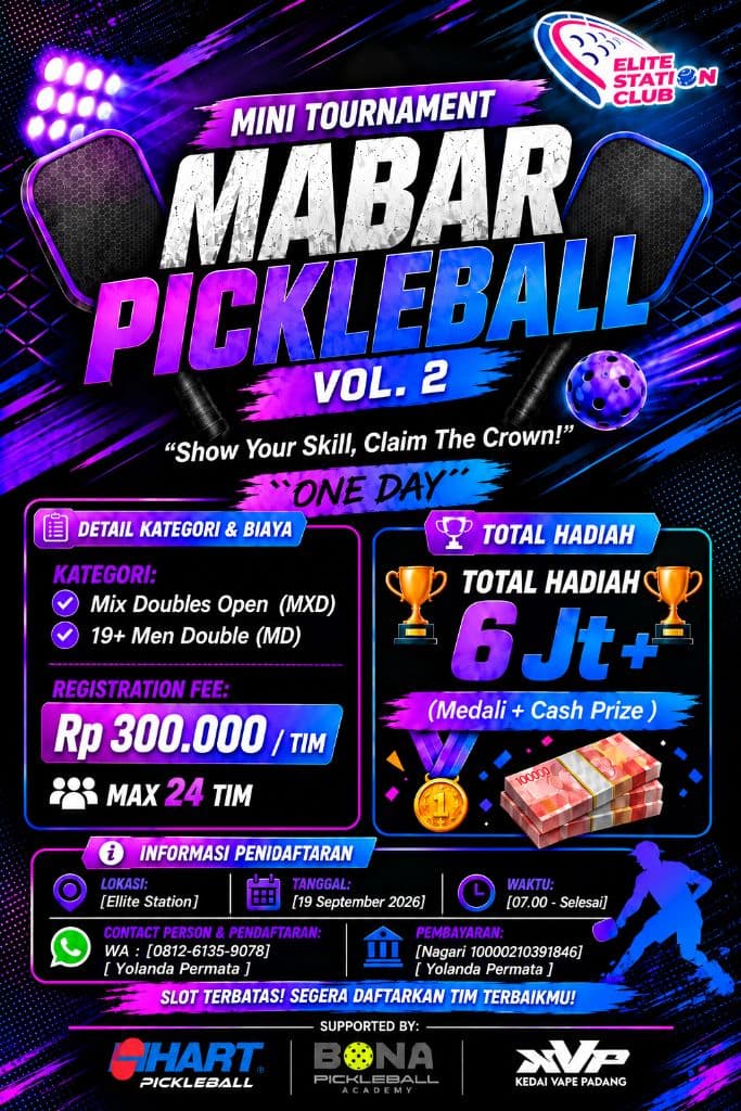 Mabar sero Pickleball Padang media 2