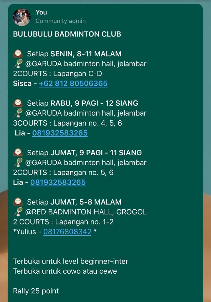 BULUBULU BADMINTON CLUB media 1