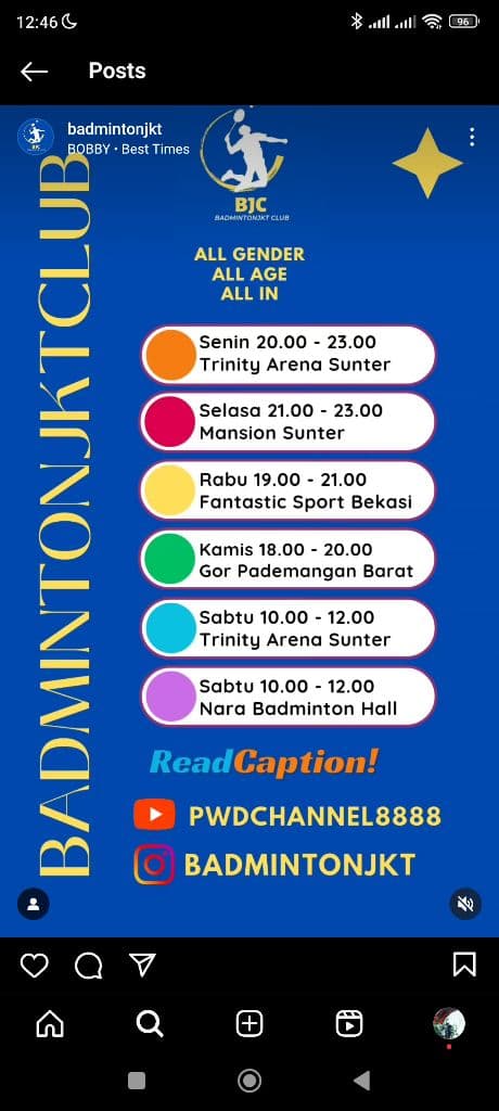 Badminton Jakarta Club (BJC) media 1